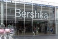 Closed Bershka clothing store in a shopping center. Front view. Economic sanctions during the period of hostilities. Moscow,