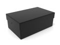 Closed black box, 3D render Royalty Free Stock Photo