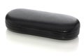 Closed black glasses case on white with clipping p Royalty Free Stock Photo