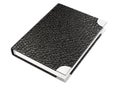 Closed black leather notebook Royalty Free Stock Photo