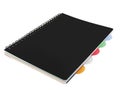 Closed black notepad notebook