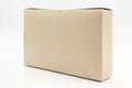 Closed blank cardboard brown box Royalty Free Stock Photo