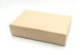 Closed blank cardboard brown box Royalty Free Stock Photo