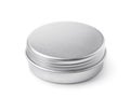 Closed blank metal round container