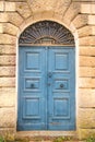 Blue French door Royalty Free Stock Photo