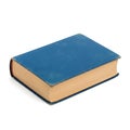 A Closed Blue Hardcover Book on a White Background Royalty Free Stock Photo