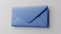 Closed Blue Mail Envelope on Minimalist Background Royalty Free Stock Photo