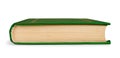 Closed book in green cover to the side Royalty Free Stock Photo