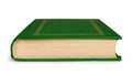Closed book in green cover to the side Royalty Free Stock Photo