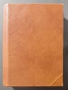 Closed book with leather brown cover