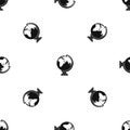 Closed book pattern seamless black Royalty Free Stock Photo