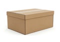 Closed brown cardboard box Royalty Free Stock Photo