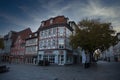 Closed Cafe and Empty Town Square in Gottingen Germany