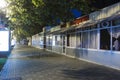 Closed cafes and pizzeria on the prospectus of Kirov (Pyatigorsk