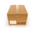 Closed cardboard box Royalty Free Stock Photo