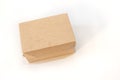 Delivery, moving and recycling concept. Cardboard box isolated on white background top view Royalty Free Stock Photo