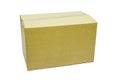 Closed cardboard box taped Royalty Free Stock Photo
