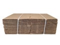 Closed Cardboard Boxes Stack Isolated Royalty Free Stock Photo