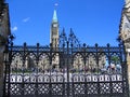 Closed Cast Iron Gates at Canadian Parliament Building, Ottawa, Ontario, Canada Royalty Free Stock Photo