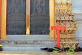 Closed ceremony at a buddhist temple in Bangkok, Thailand Royalty Free Stock Photo