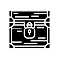 closed chest glyph icon vector illustration Royalty Free Stock Photo