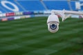 Closed circuit television or cctv security system observation at stadium. Royalty Free Stock Photo