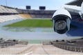 Closed circuit television or cctv security system observation at stadium. Royalty Free Stock Photo