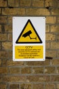 Closed Circuit TV Warning Sign