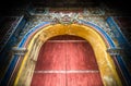 Closed citadel gates to Hue city in Vietnam, Asia. Royalty Free Stock Photo