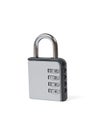 A closed combination lock isolated on a white background Royalty Free Stock Photo