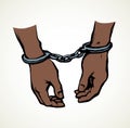 Handcuffs. Vector drawing