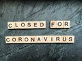 Closed for coronavirus