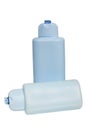 Closed Cosmetic Or Hygiene Blue Plastic Bottle Of