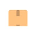 Closed craft cardboard square in beige colour