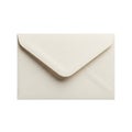 A closed cream colored paper envelope for correspondence isolated on white background Royalty Free Stock Photo