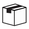Closed cube box icon on white background. closed cube box icon for your web site design, logo, app, UI. box symbol