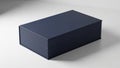 Closed Dark Blue Rectangular Box on a White Surface with Shadow navy Royalty Free Stock Photo