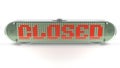 CLOSED - Digital Pin Sign with Emitting LED Light