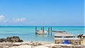 Closed dock at Carter Beach in the Bahamas Royalty Free Stock Photo