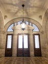 closed door of the main atrium of the Assembly of the Republic of Portugal Royalty Free Stock Photo