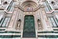 Closed doors of Florence Duomo Cathedral Royalty Free Stock Photo