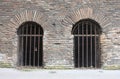 Closed doors of a prison Royalty Free Stock Photo