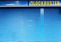 Closed down and abandoned Blockbuster Video