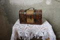 Treasure chest in the old house. Loft style