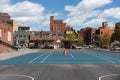 Closed and Empty School Basketball Courts during the Covid 19 Outbreak in New York City