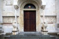 Closed entrance gate of the Cathedral of Modena, Italy