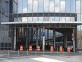 Closed entrance to the entrance to a large underground parking