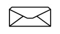 Closed Envelope Outline for Pending Messages, vector design Generative AI Royalty Free Stock Photo