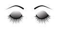 Closed eyes eyelash extensions