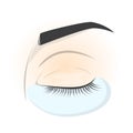 Closed eye with protective patch, prepration for applying Royalty Free Stock Photo